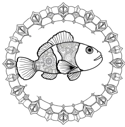 A design from Tropical Fish & Ocean Mandalas