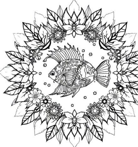 A design from Tropical Fish & Ocean Mandalas
