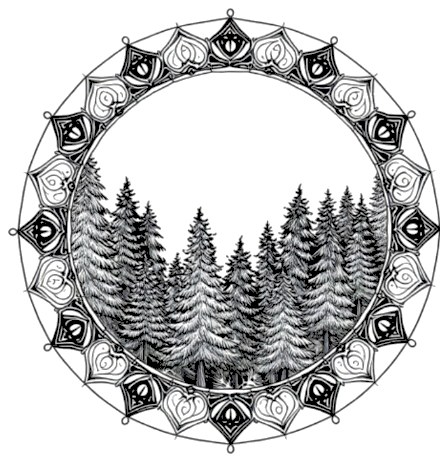 A design from Forest & Mountain Mandalas
