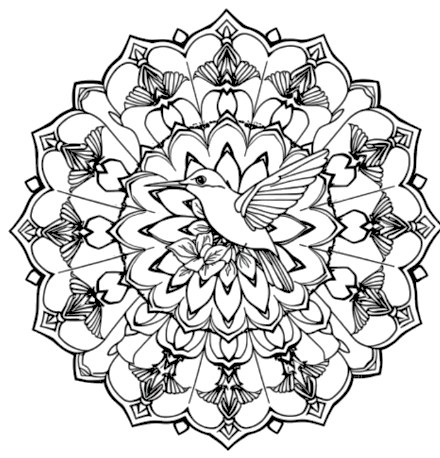 A design from Hummingbird Mandalas