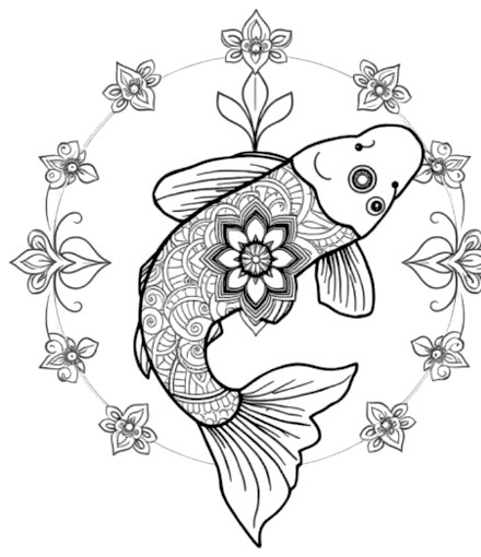 A design from Koi Fish Mandalas