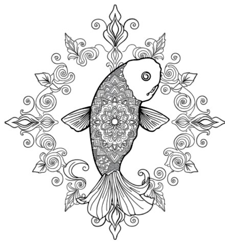 A design from Koi Fish Mandalas