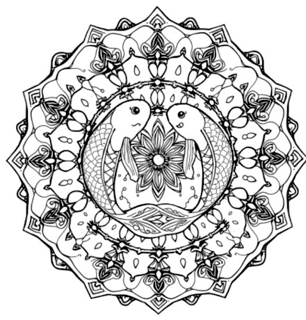 A design from Koi Fish Mandalas