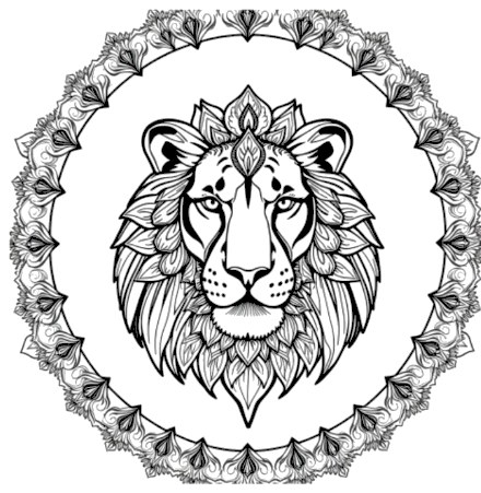 A design from Lion Mandalas