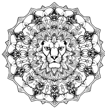A design from Lion Mandalas