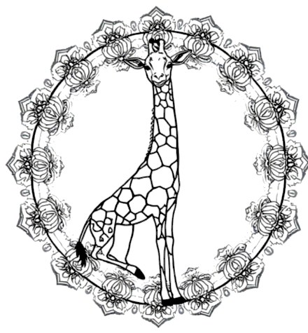 A design from Safari Animal Mandalas