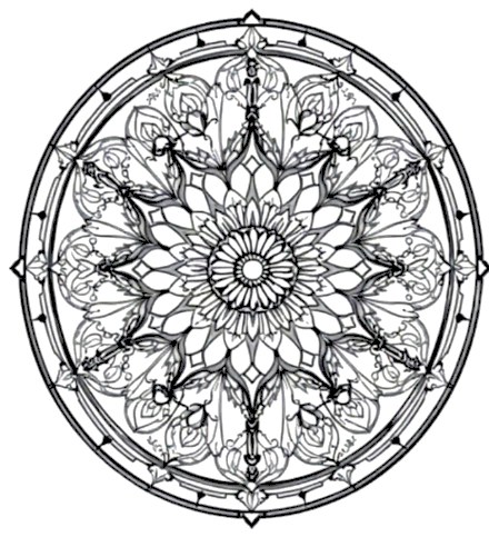 A design from Stained Glass Mandalas