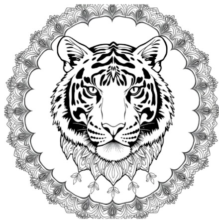 A design from Tiger Mandalas