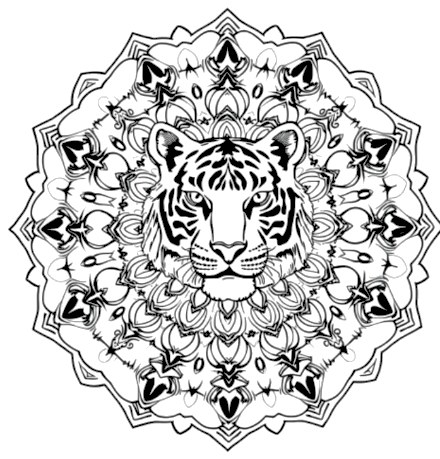 A design from Tiger Mandalas