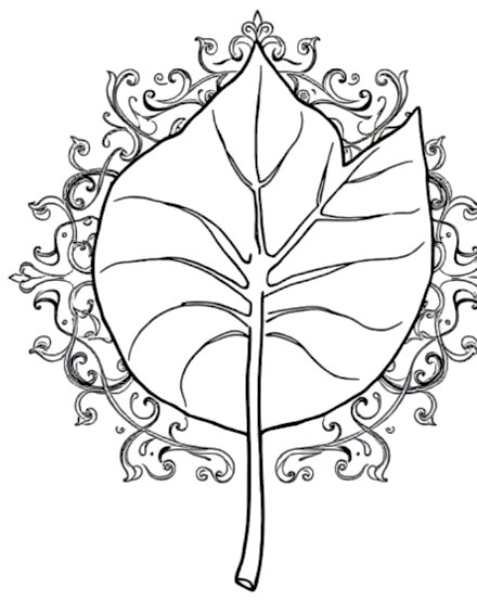 A design from Tropical Leaf Mandalas