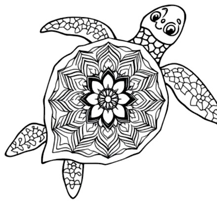 A design from Sea Turtle Mandalas