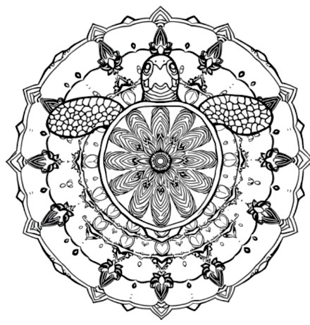 A design from Sea Turtle Mandalas