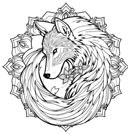 A design from Wolf Mandalas