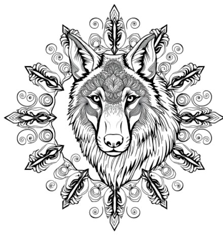 A design from Wolf Mandalas