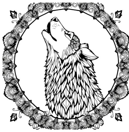 A design from Wolf Mandalas