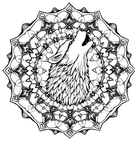 A design from Wolf Mandalas