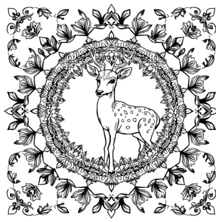 A design from Woodland Animal Mandalas